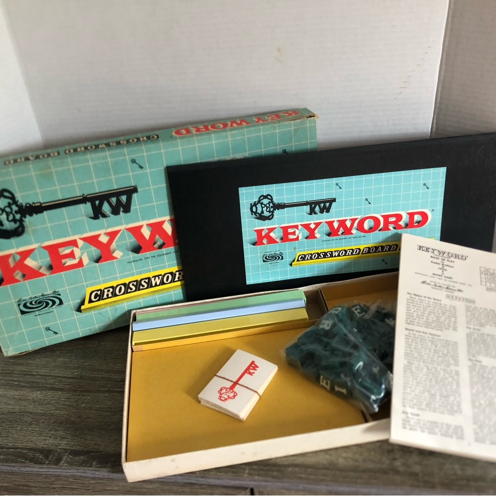 Vtg 1959 Keyword Board Game Parker Bros